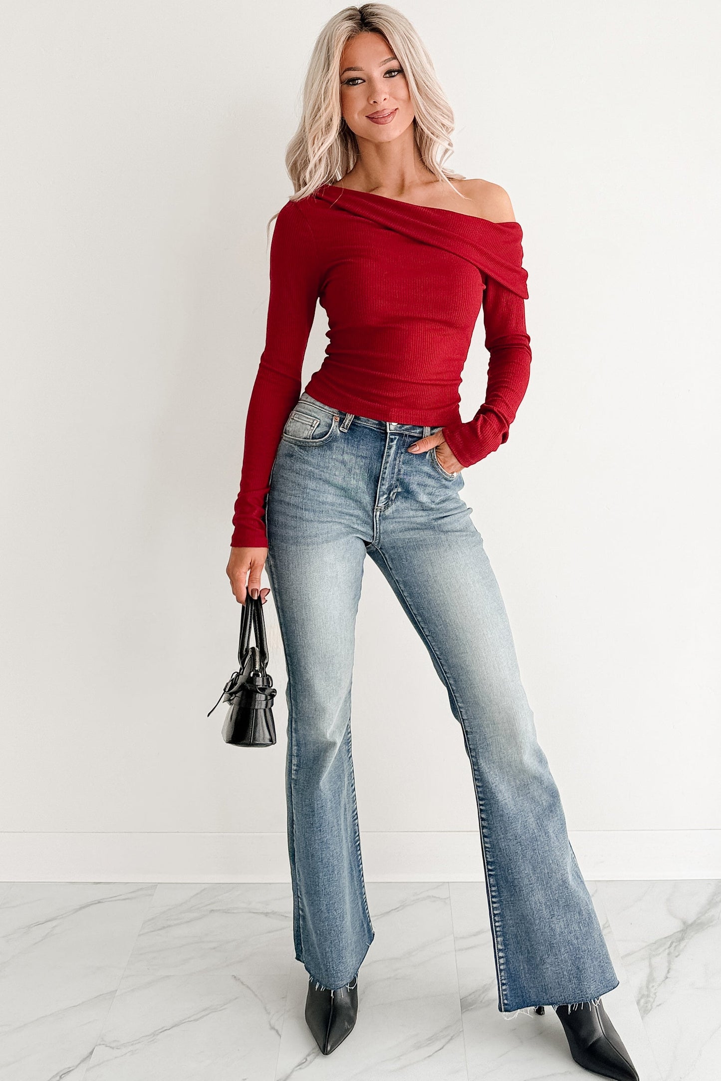 Julius High Rise Flare Sneak Peek Jeans (Medium)
