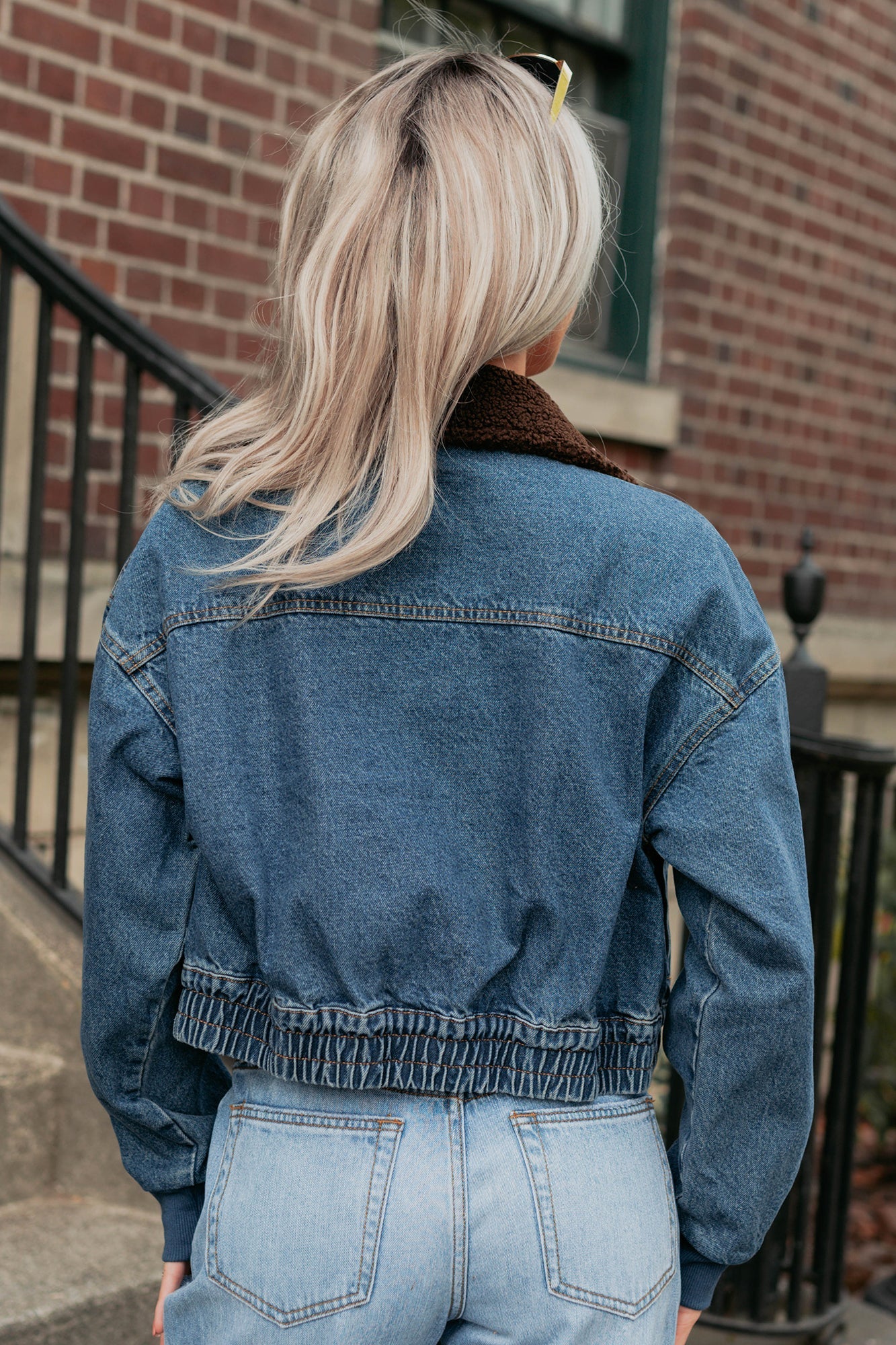 Breaking The Quiet Sherpa Collared Jacket (Denim)