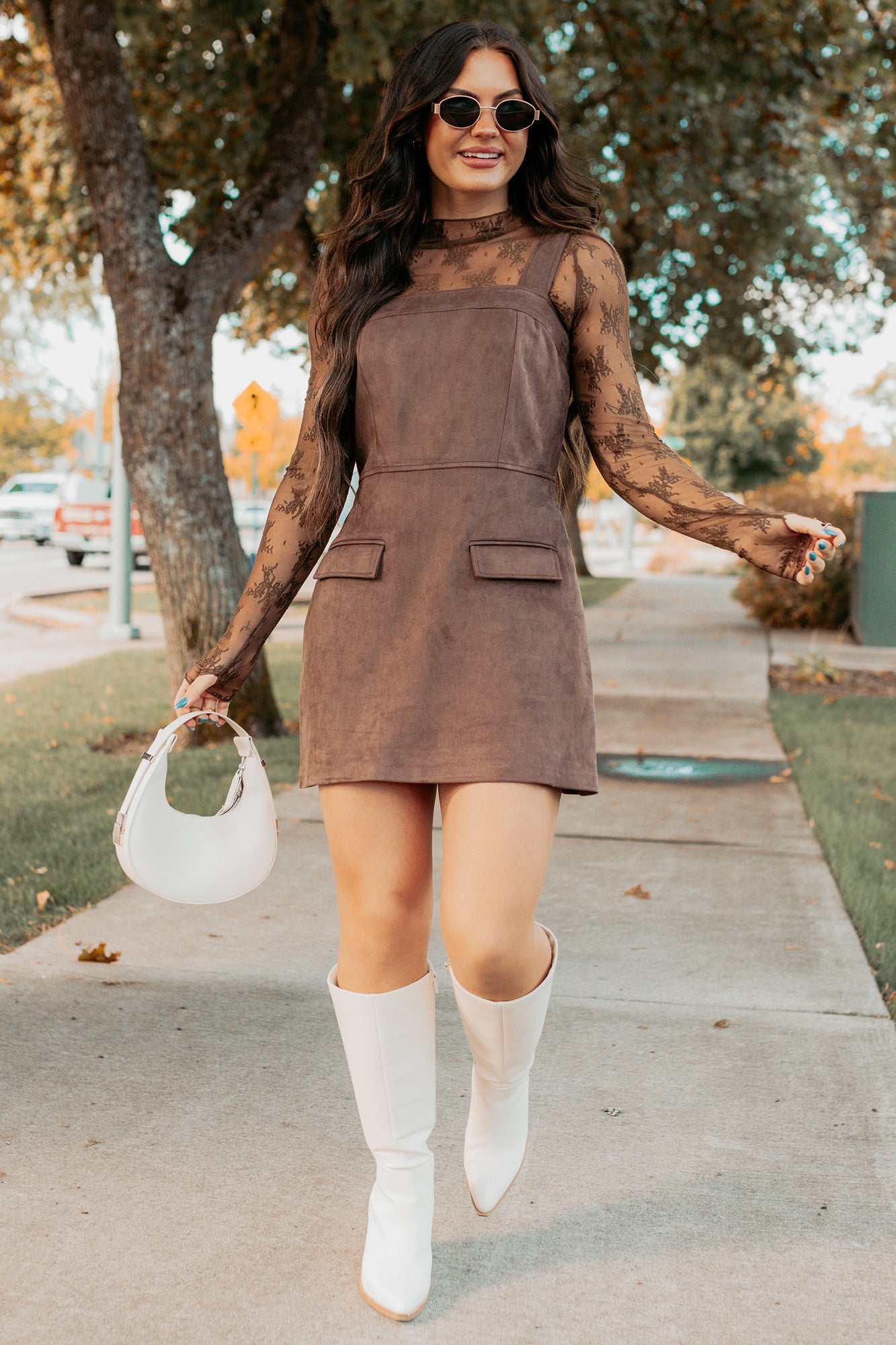 Honest Energy Sleeveless Mini Dress (Espresso)