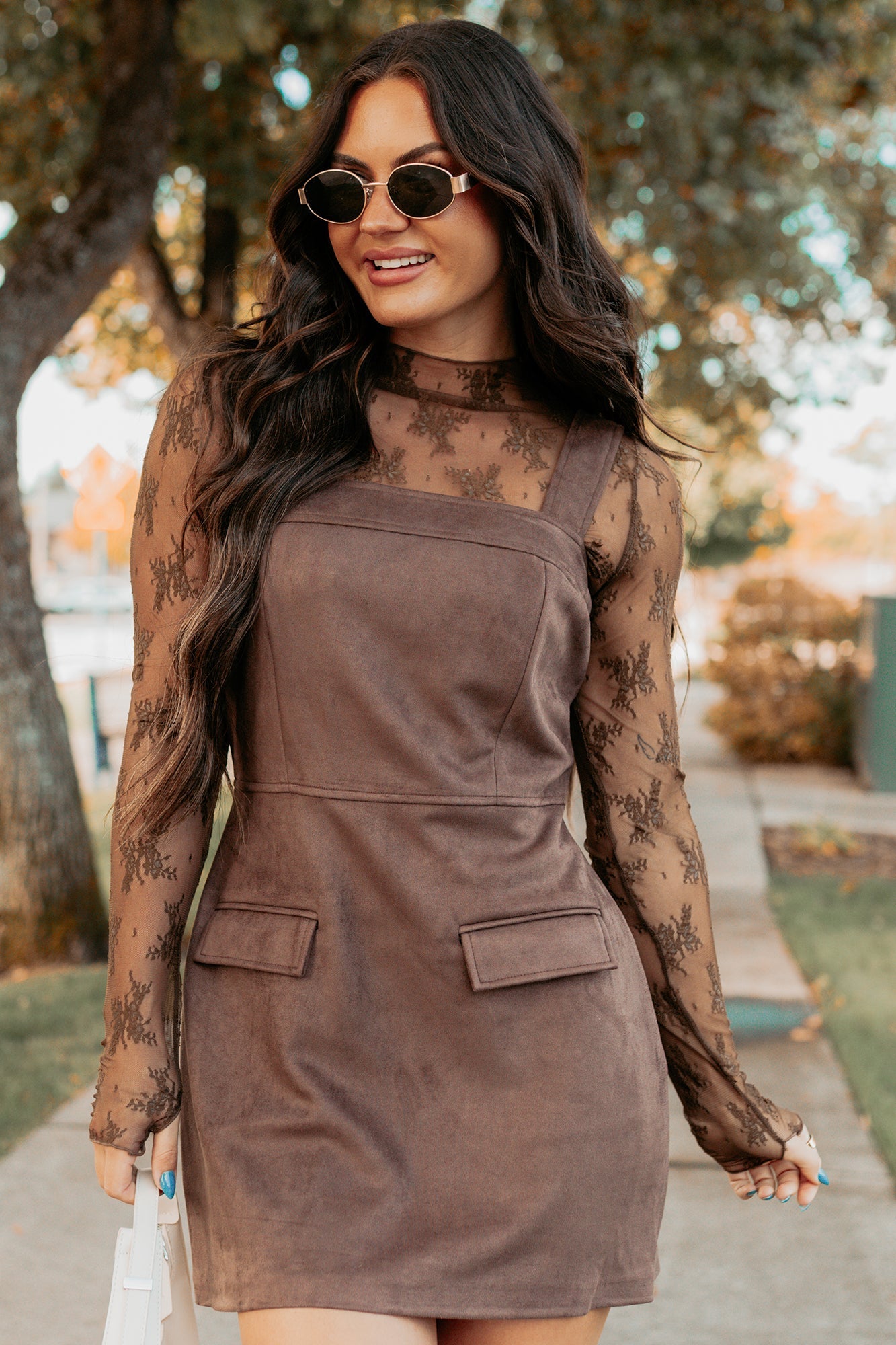 Honest Energy Sleeveless Mini Dress (Espresso)