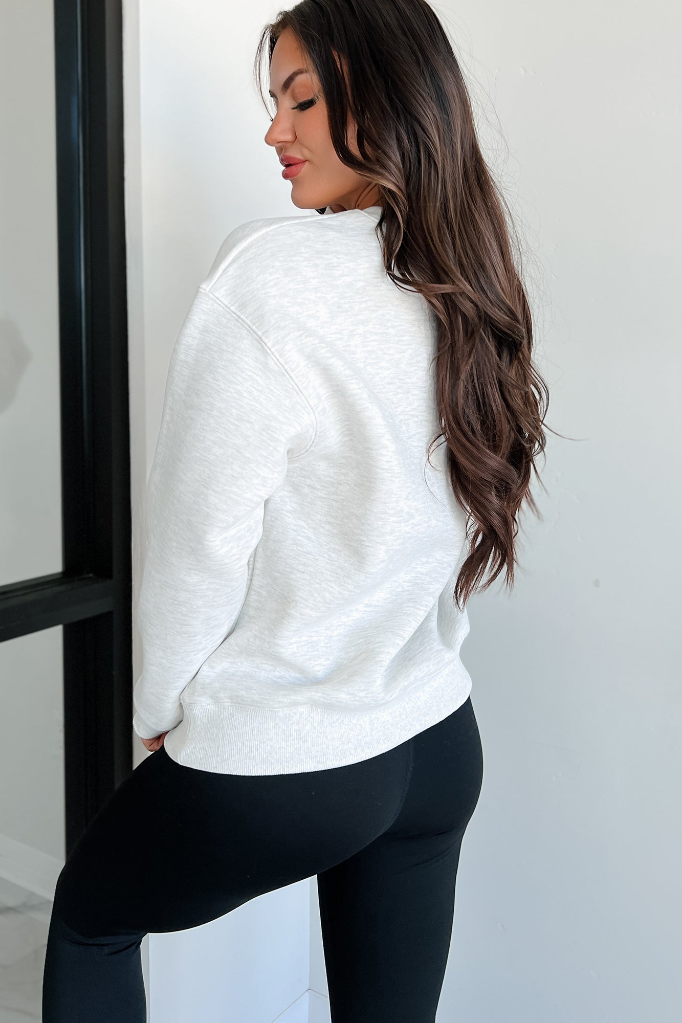 Forever The Cutest Embroidered Sweatshirt (Heather Grey)