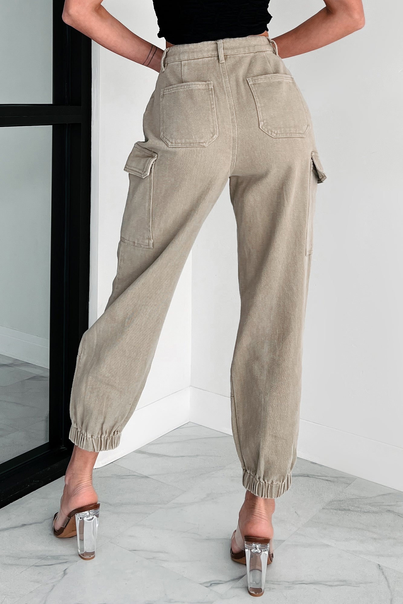 Devonte Distressed Cargo Joggers (Khaki)