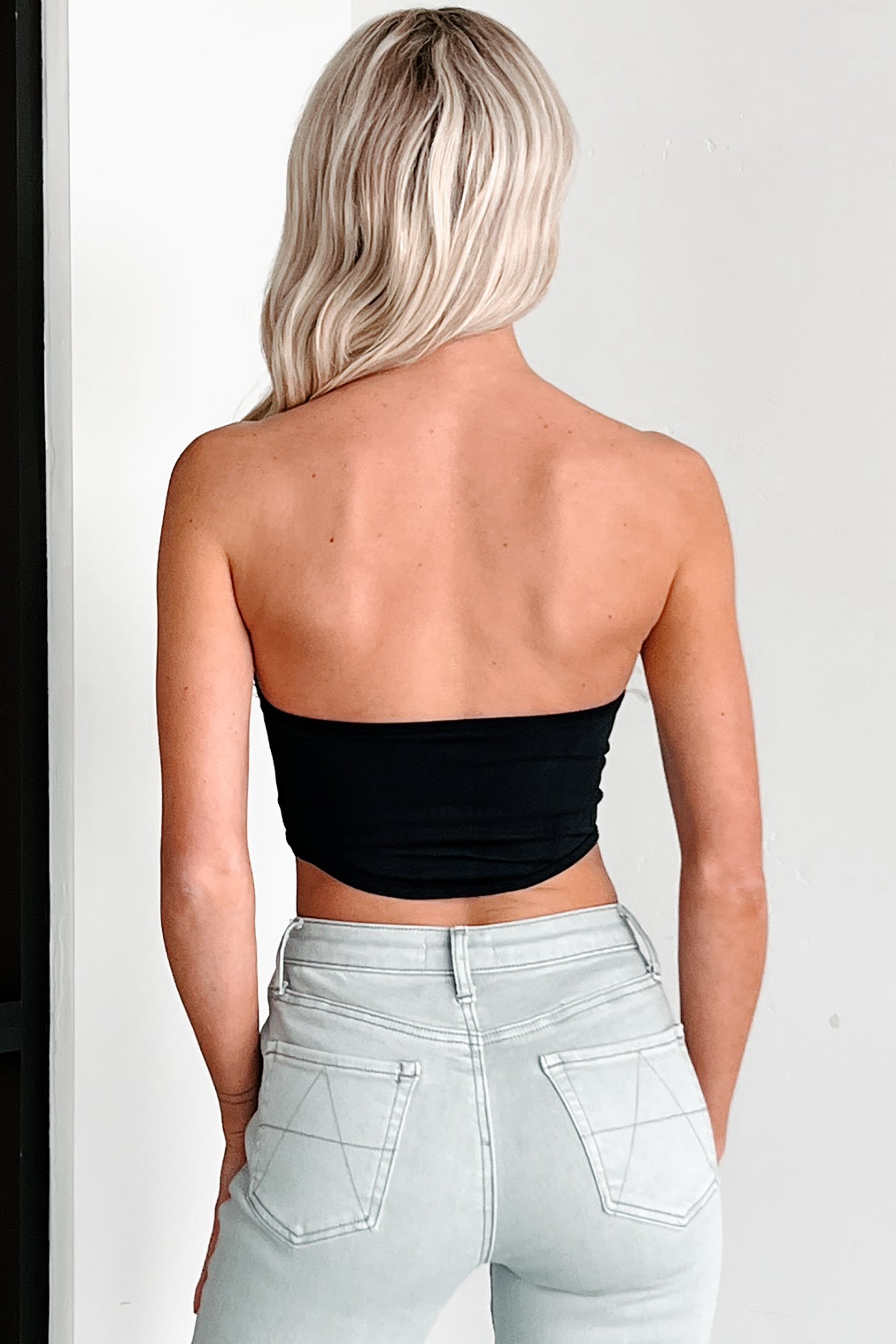 Highlight Of The Night Seamless Padded Bandeau Top (Black)