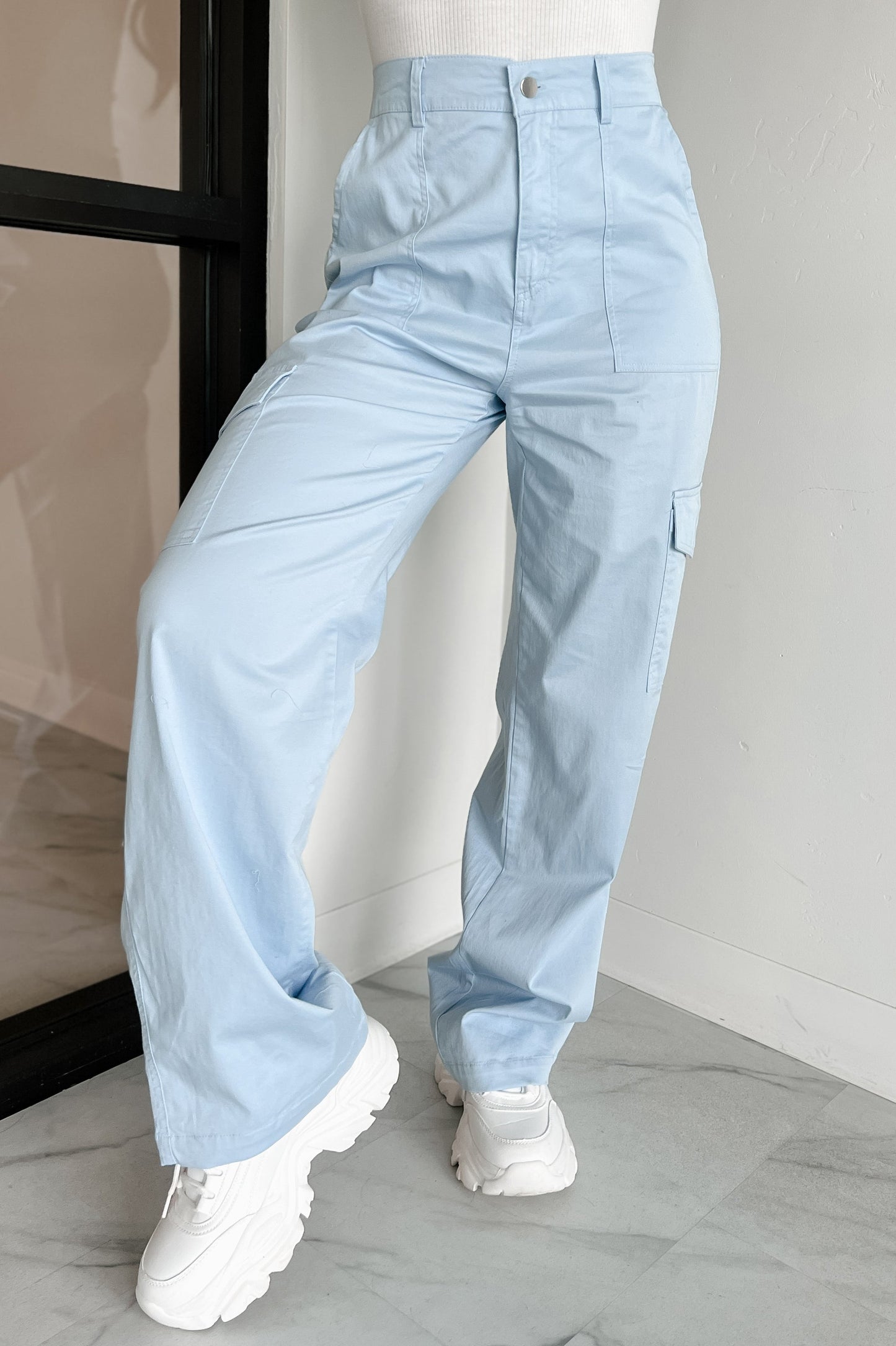 Cool People Only Cargo Pants (Sky)