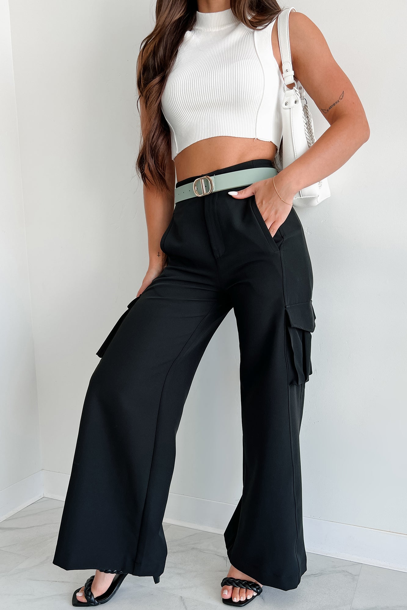 Finally On Time Cargo Pants (Black)