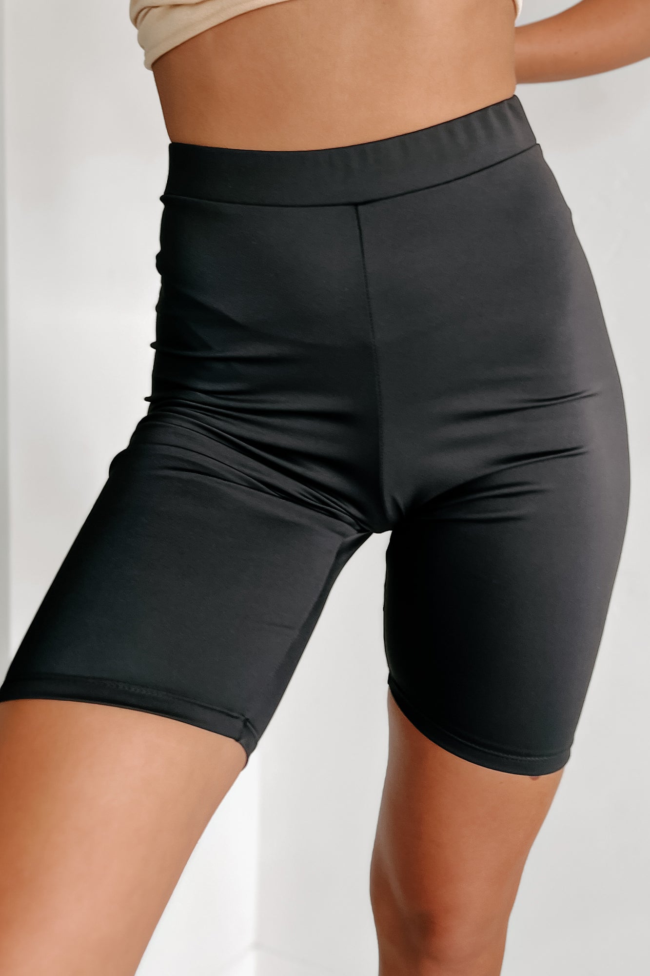 Hustle For The Muscle High Waist Biker Shorts (Black)