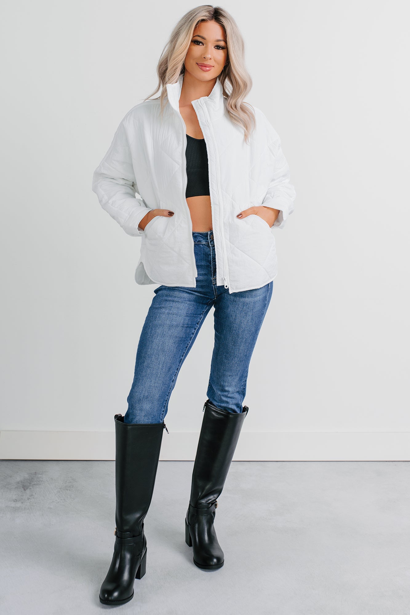 Autumn Memories Quilted Jacket (White)
