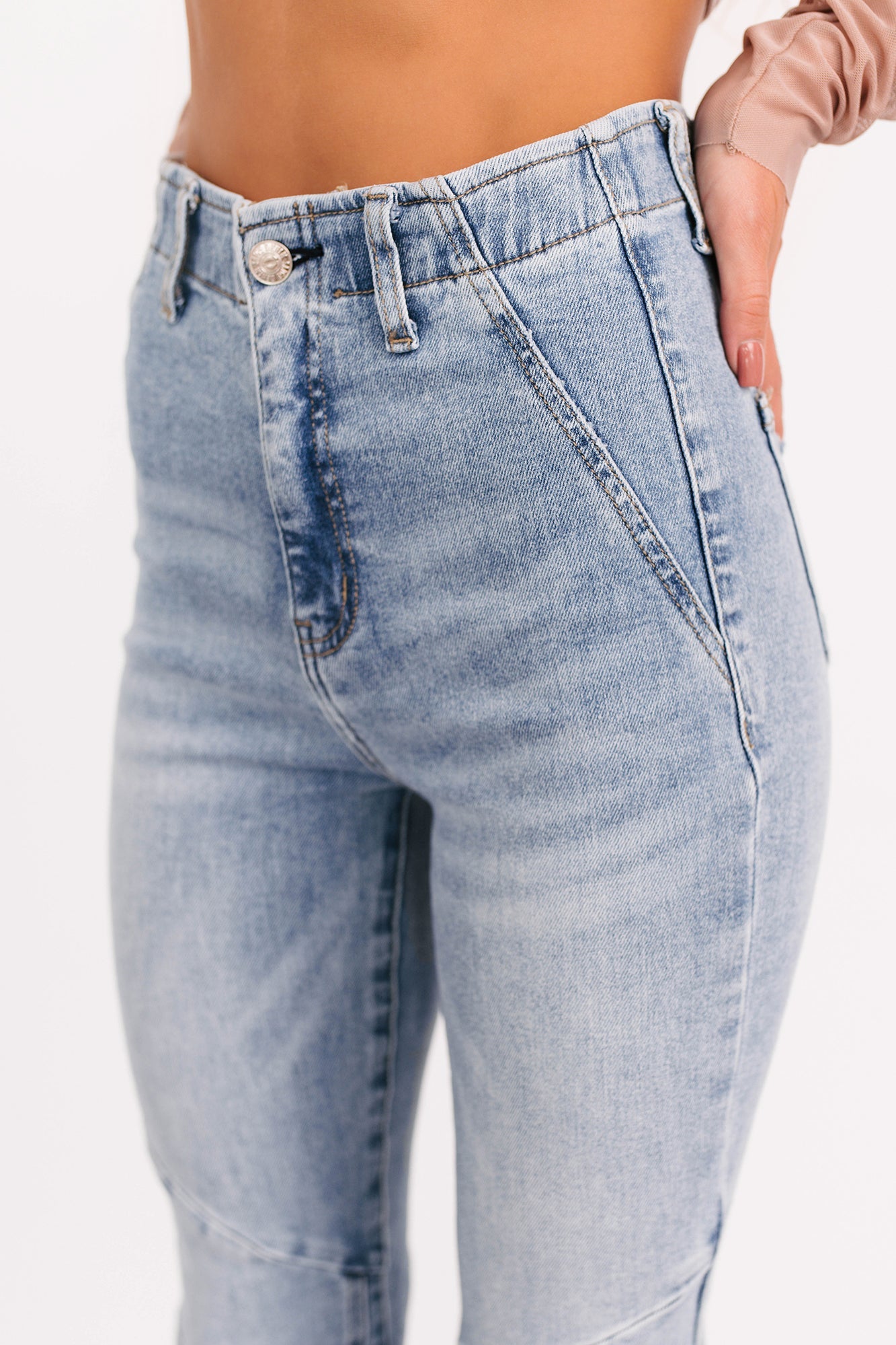 Keller Tummy Control Flare Saige Denim Jeans (Light)