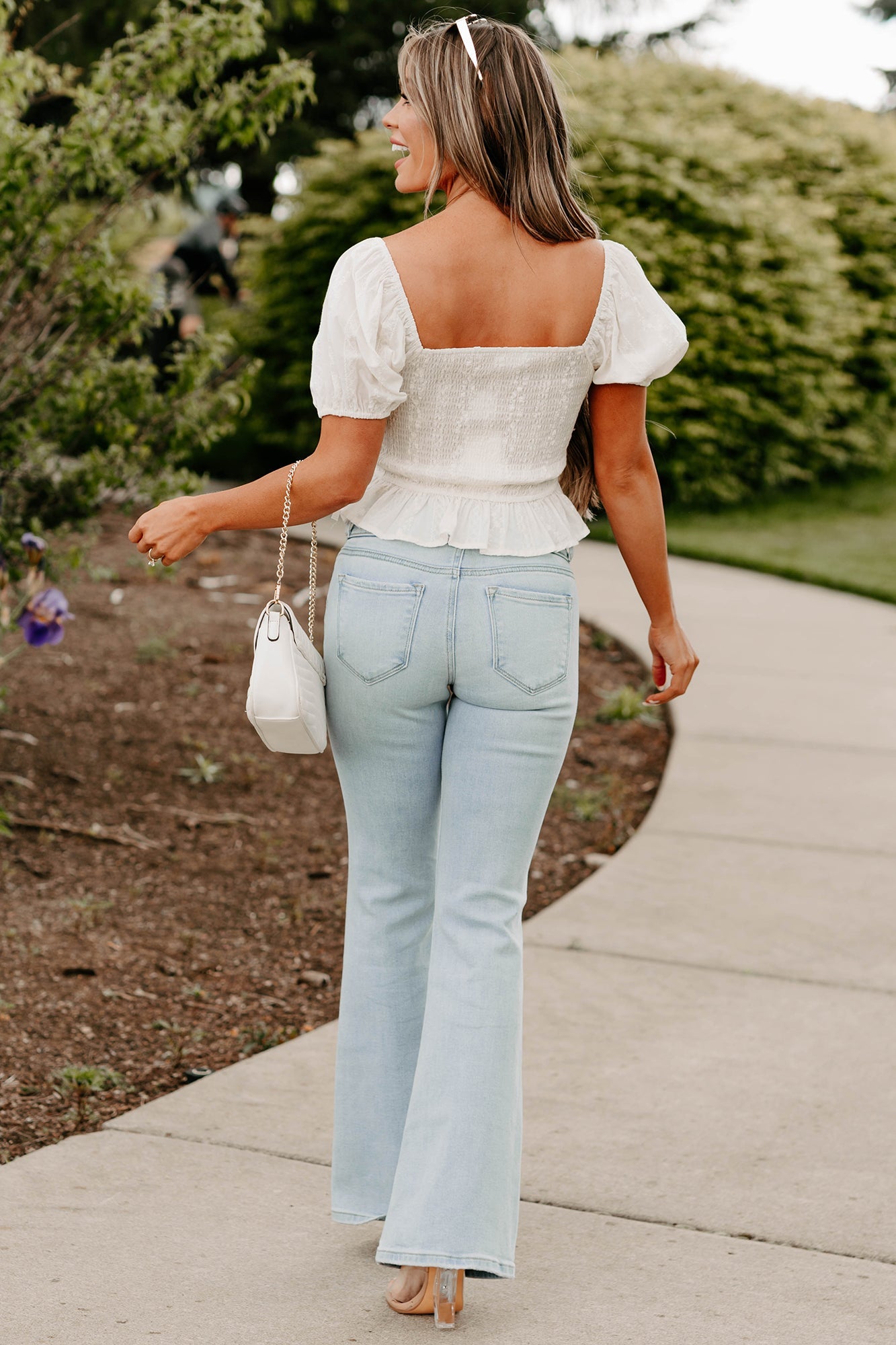 Michael Mid Rise Cello Flare Jeans (Light)