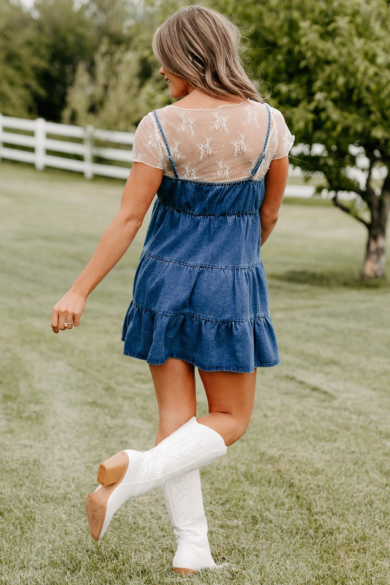 Whimsical Whisper Ruched Floral Mesh Top (Ecru)