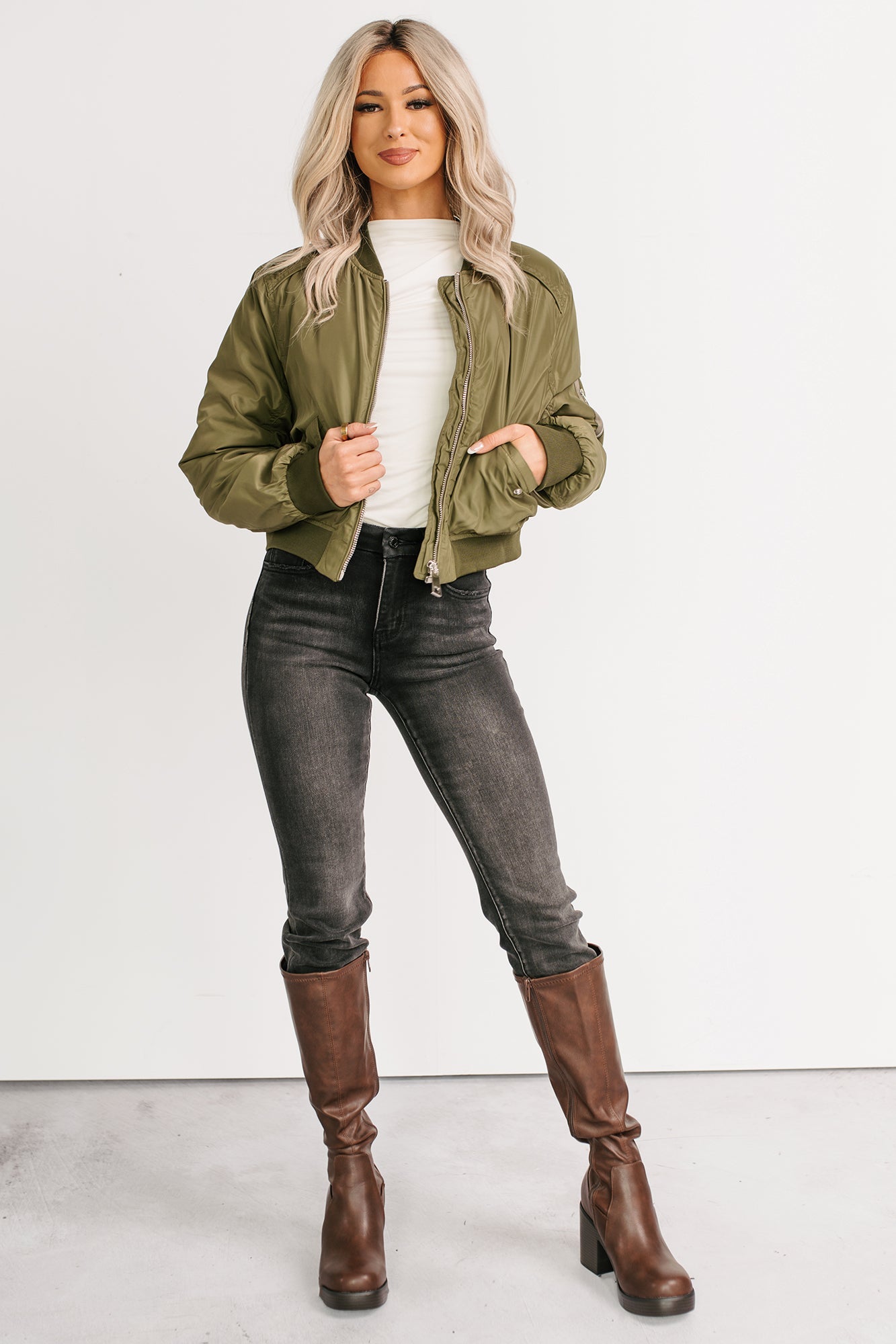 Call This Love Windbreaker Jacket (Olive)