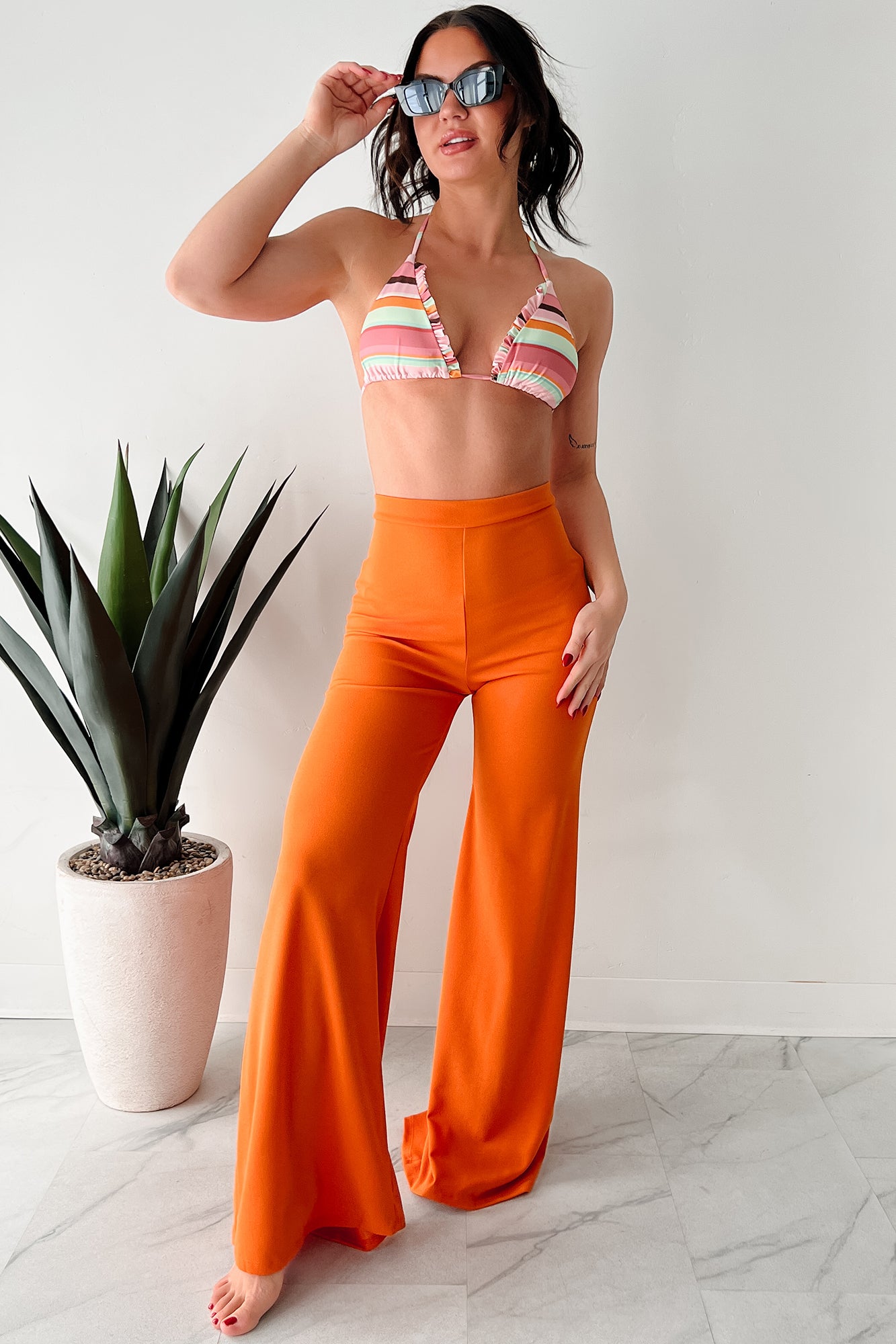 Boundless Ambition High Waist Pants (Orange)
