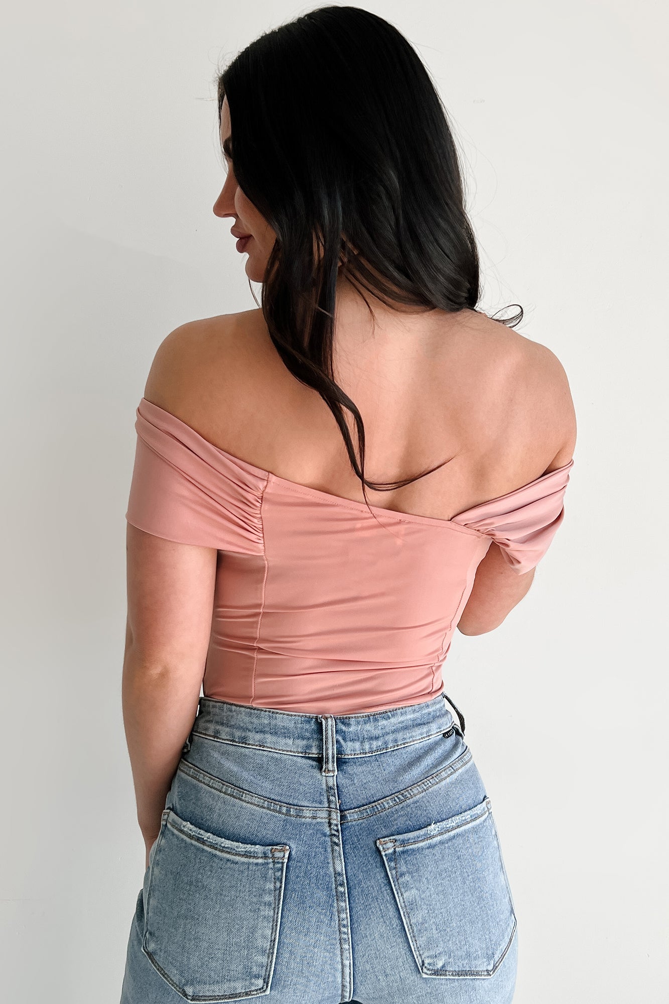 Heartfelt Moments Asymmetric Bodysuit (Mauve)