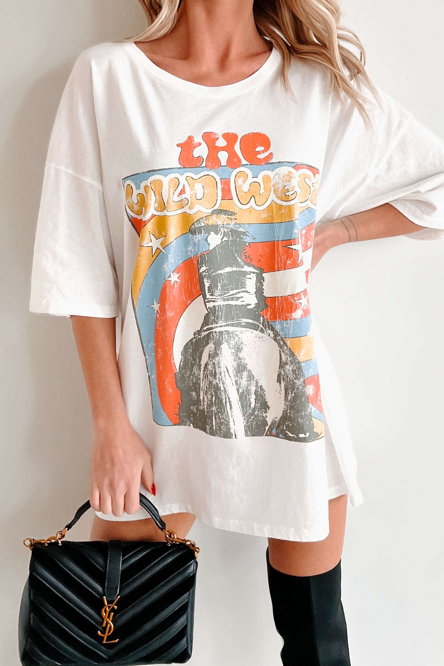 "The Wild West" Oversized Graphic Tee (Ivory)