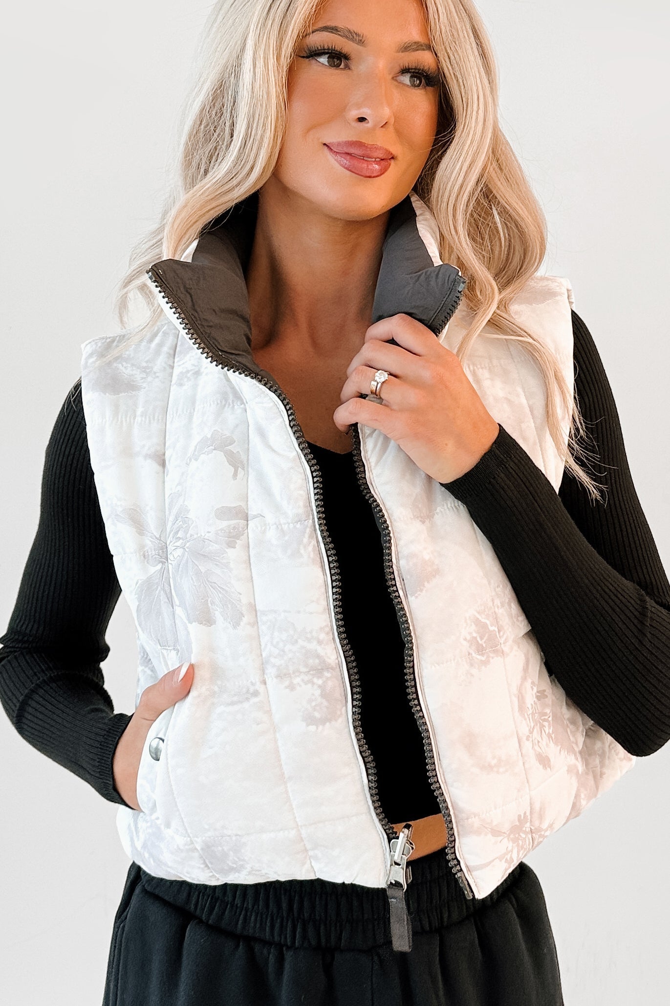 Ellery Papermoon Reversible Puffer Vest (White/Grey)