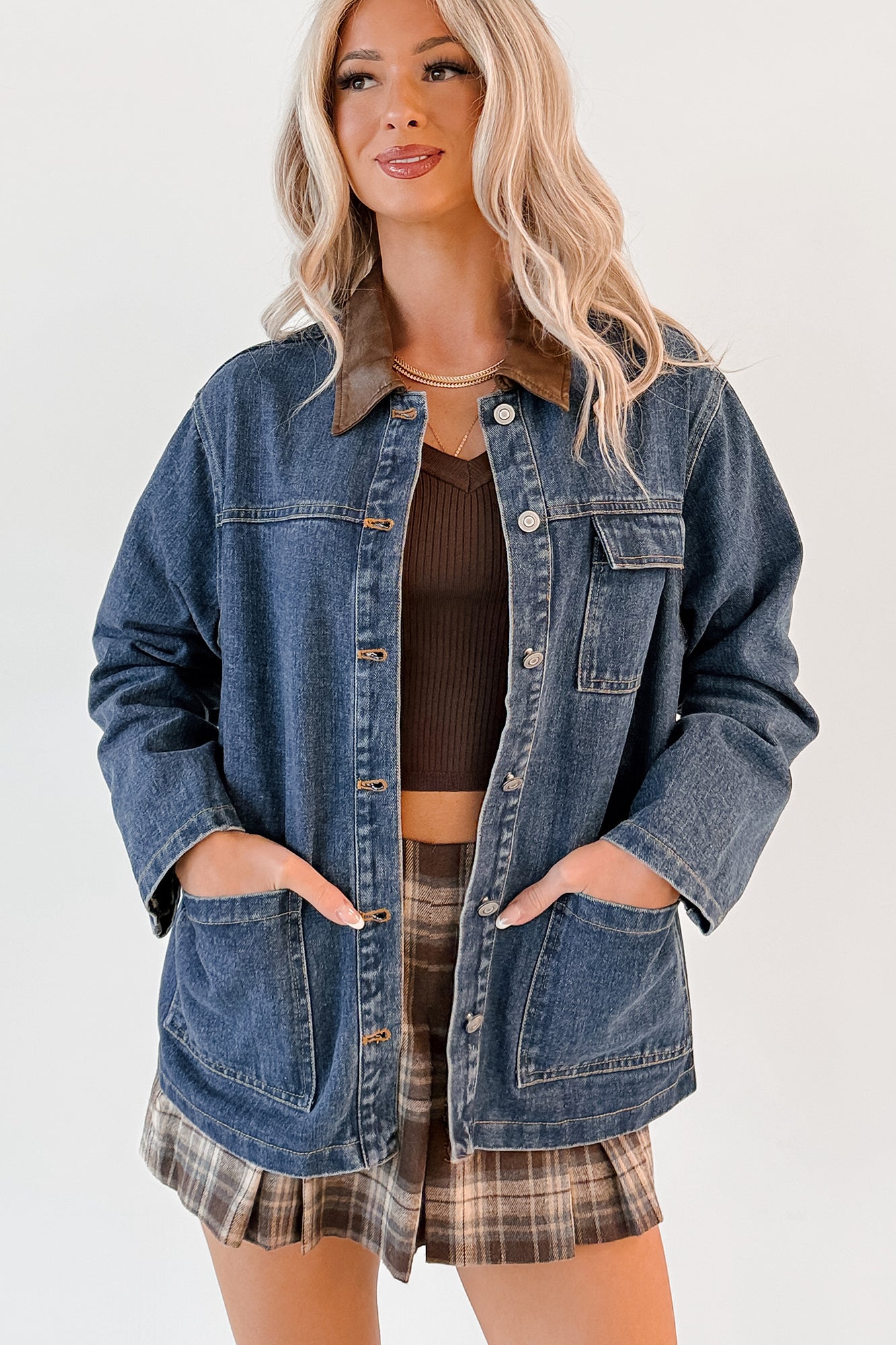 Bastian Papermoon Denim Barn Jacket (Denim Blue)