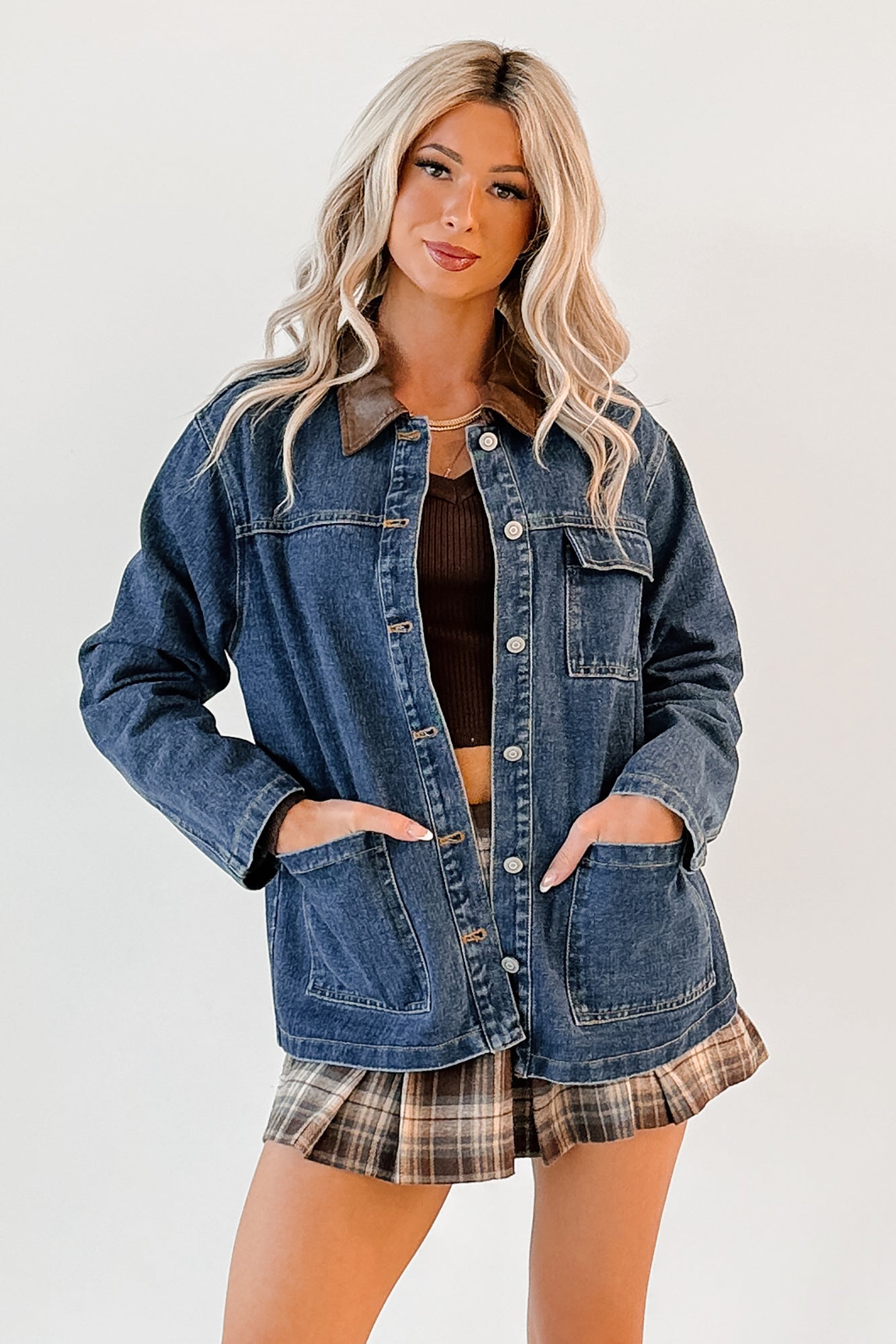 Bastian Papermoon Denim Barn Jacket (Denim Blue)