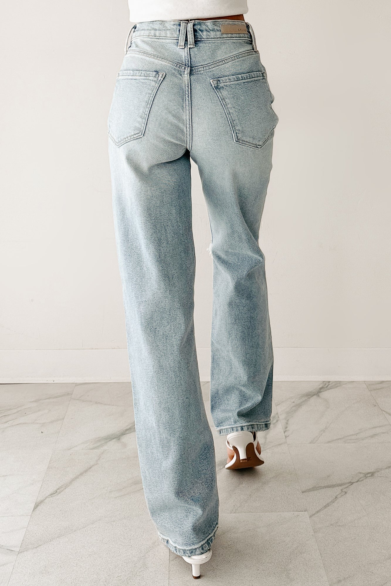 Cassie Super High Rise Cello Dad Jeans (Light Wash)