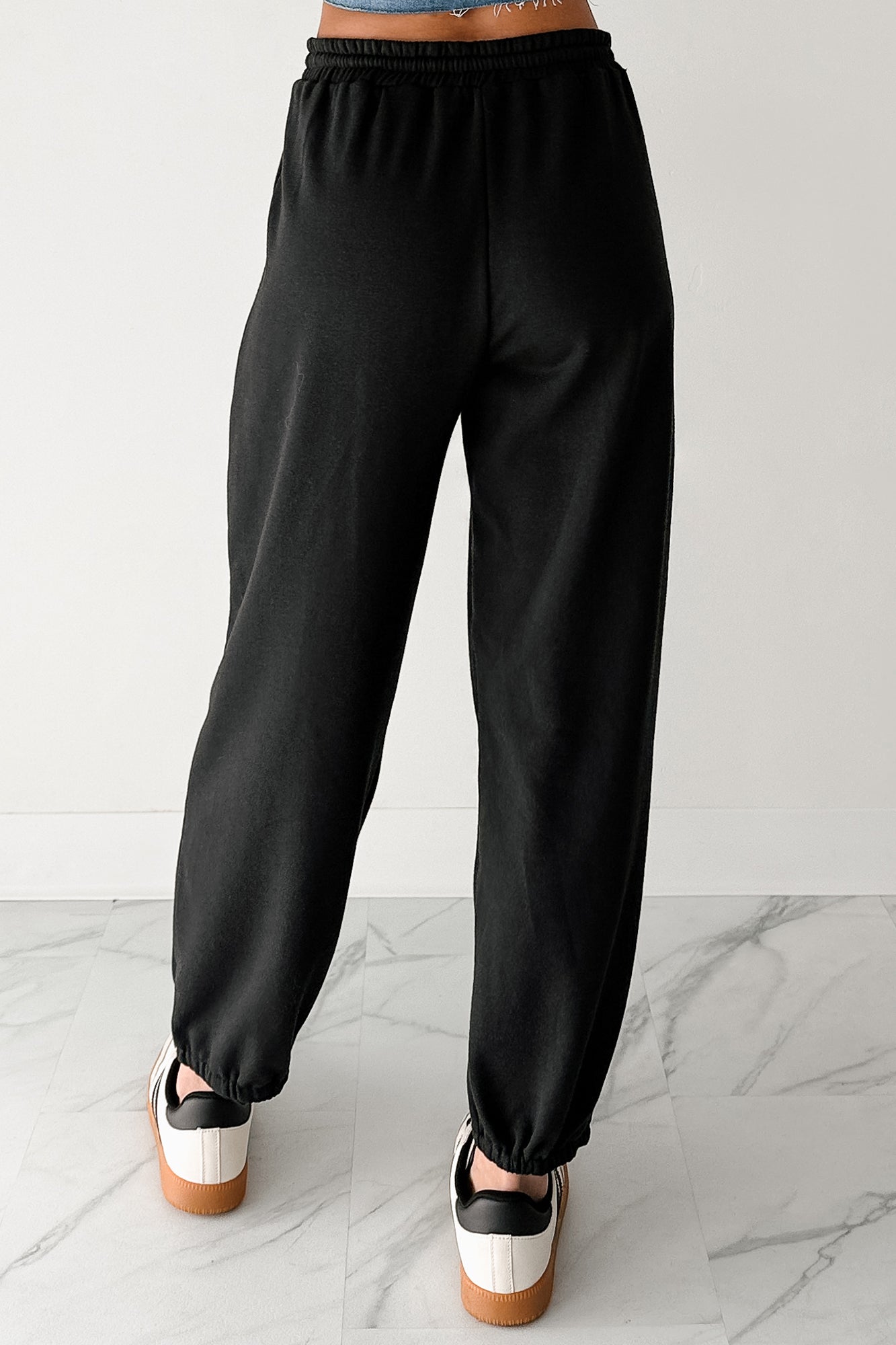 Casual Darling High Rise Jogger Sweatpants (Black)