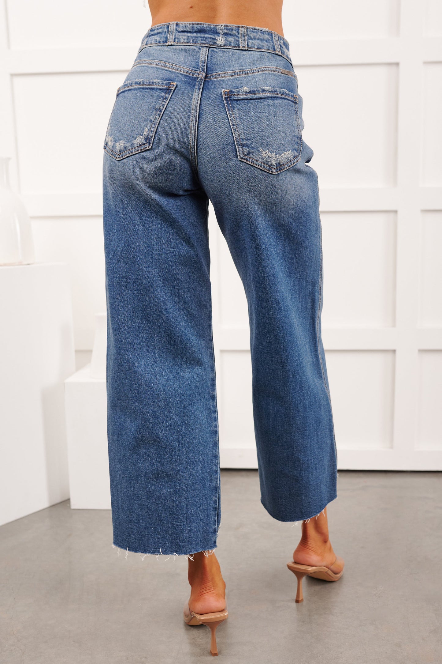 Gerard High Rise KanCan Wide Crop Jeans (Medium)