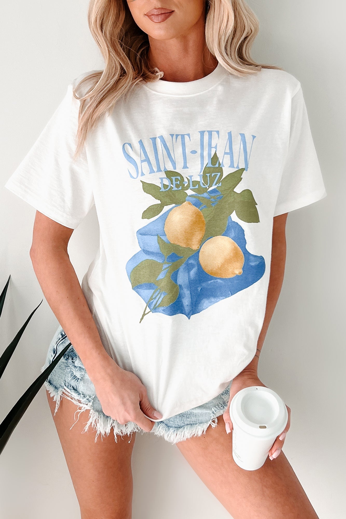"Saint-Jean" Lemon Graphic T-Shirt (Ivory)