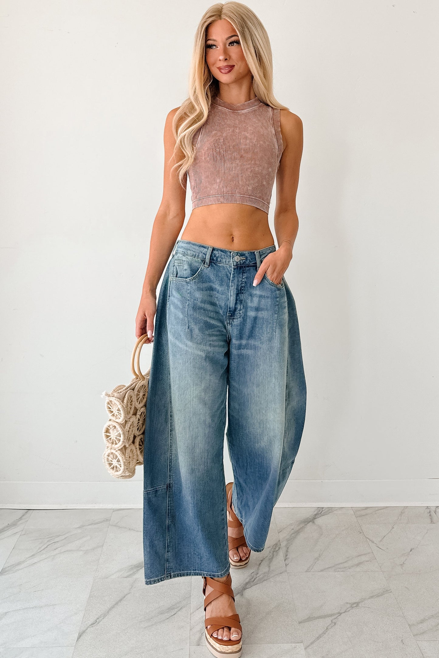 Frank High Rise Signature 8 Barrel Jeans (Medium)