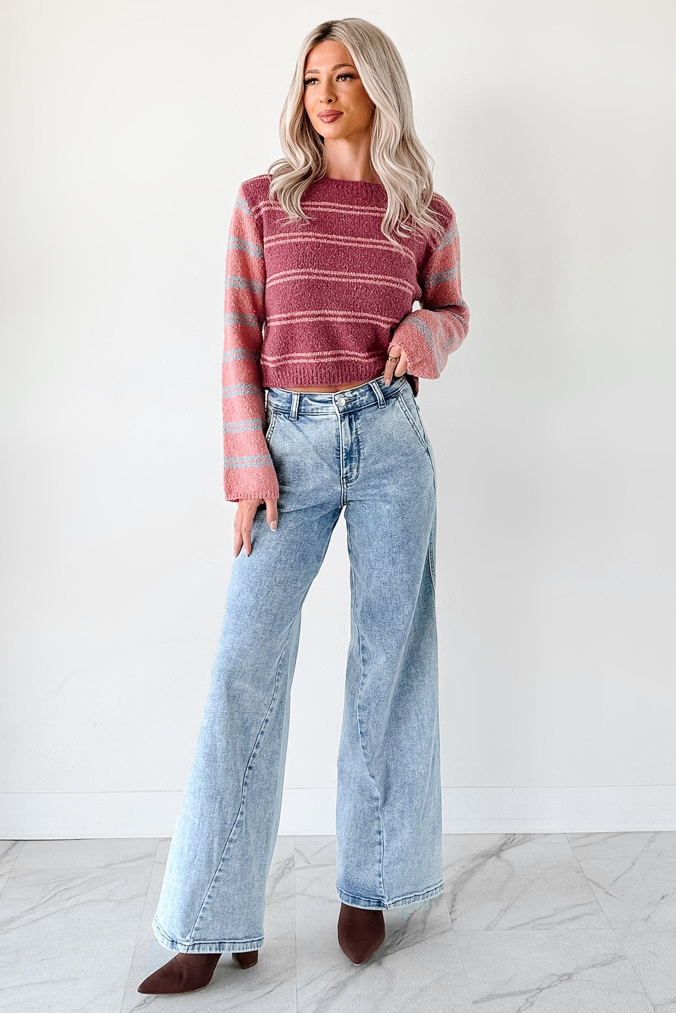 Beverly High Rise Judy Blue Wide Leg Jeans (Light)