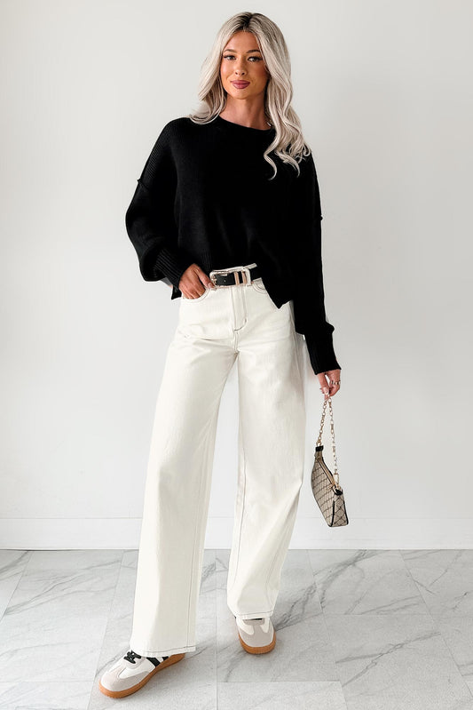 Lucian High Rise Wide Leg Jemina Jeans (Ivory)