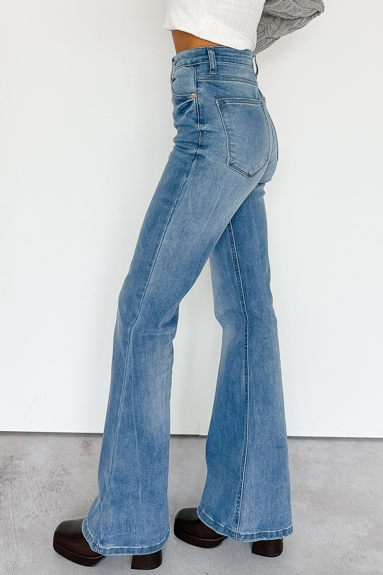 Lane Denim Signature 8 Flare Jeans (Medium Wash)