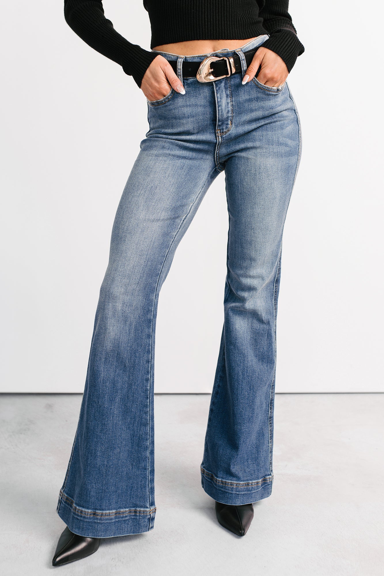 Jensen High Rise Flare Judy Blue Jeans (Medium)