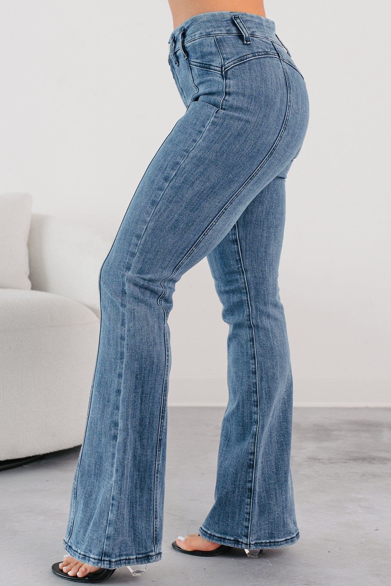 Solene High Rise Flared Special A Jeans (Dark)