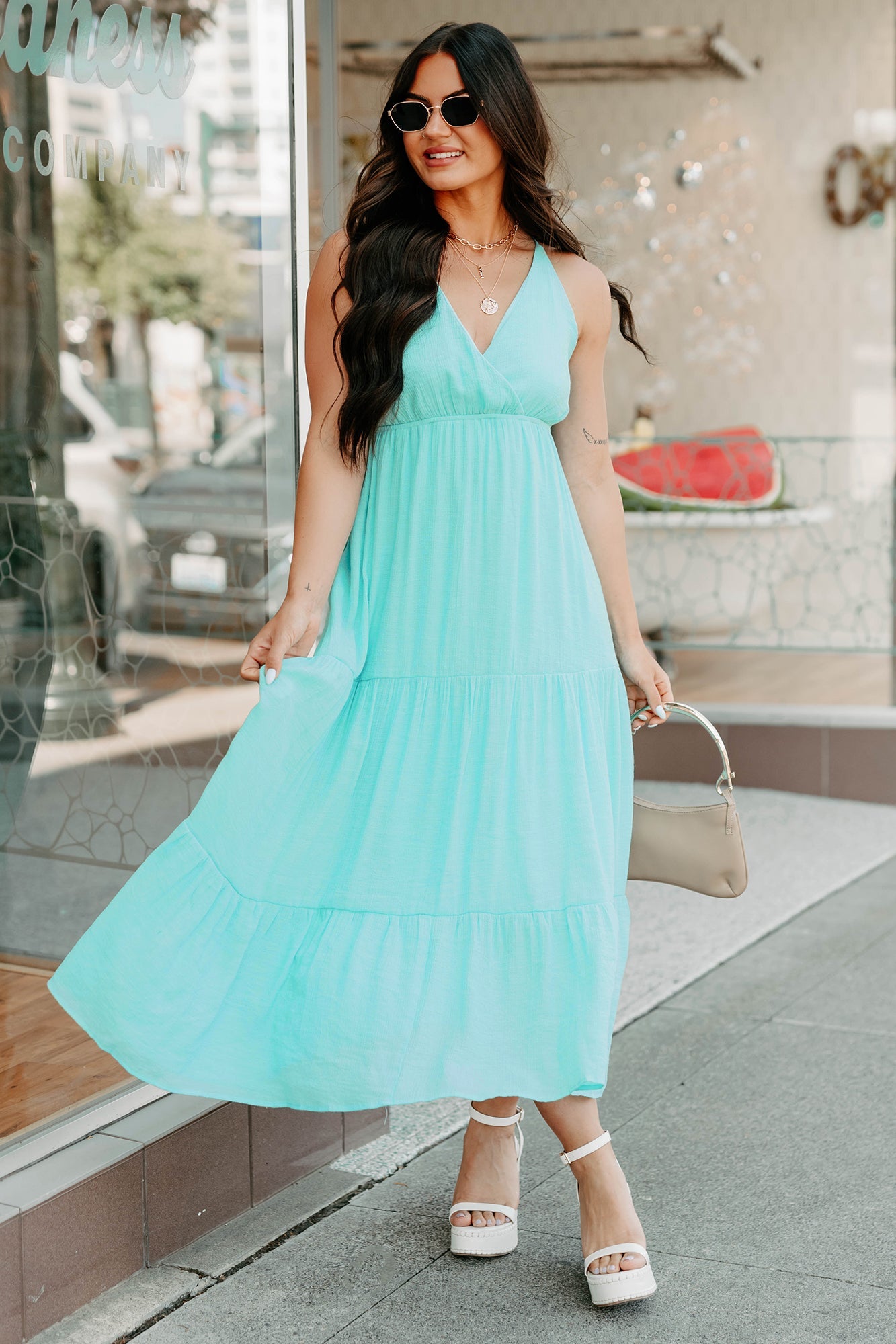 Just A Feeling Sleeveless Maxi Dress (Jade)