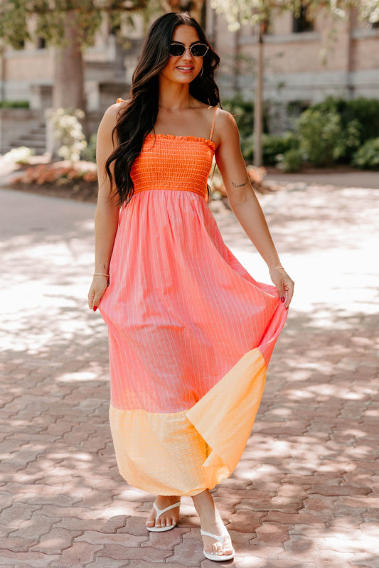 Sunkissed & Sassy Colorblock Maxi Dress (Multi)