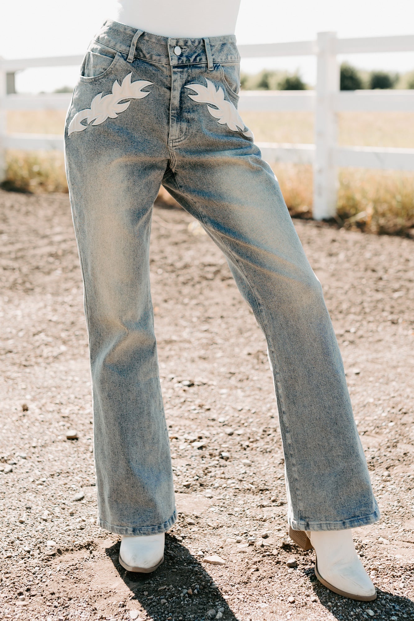 Campbell Western Patch Blue B Jeans (Light)