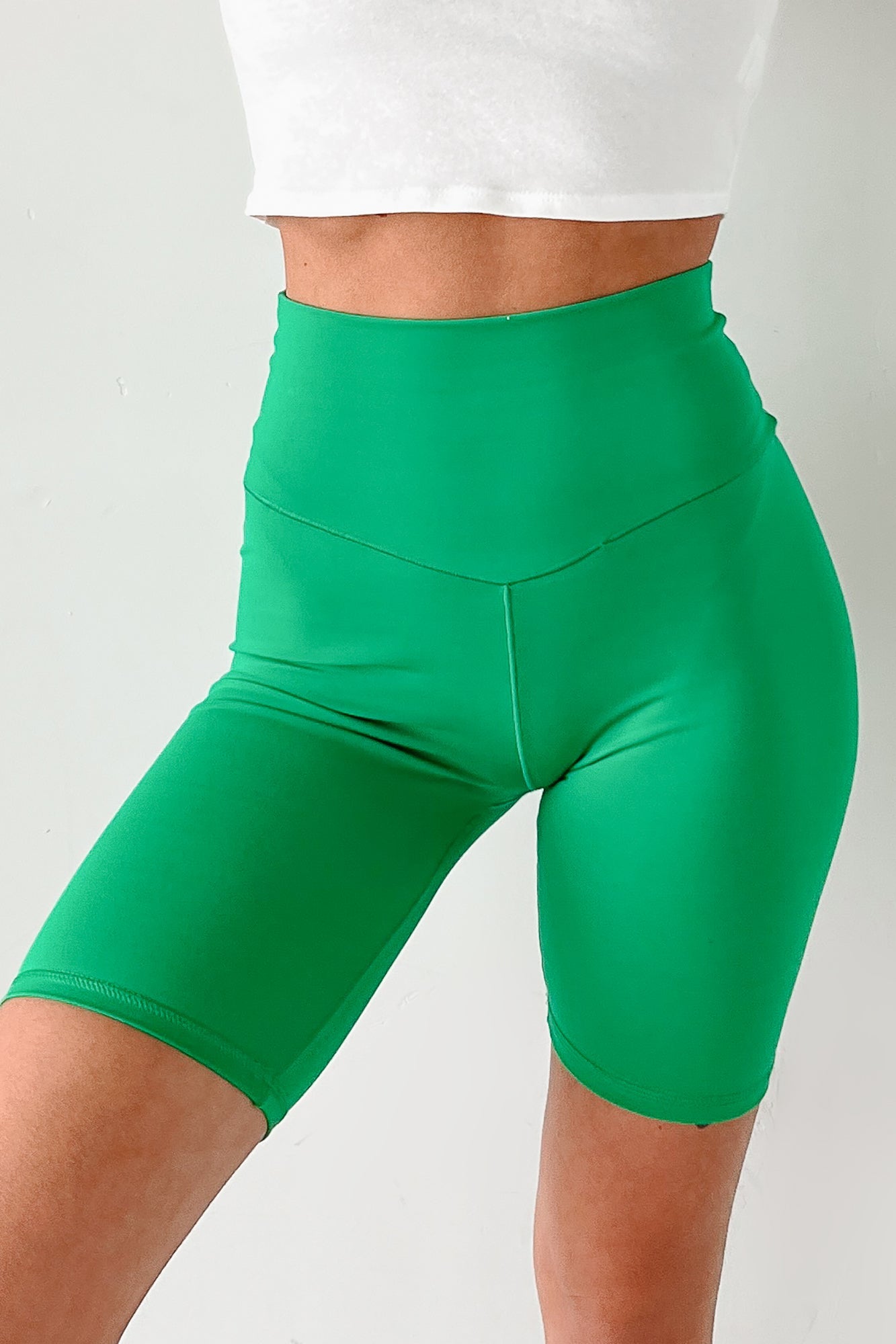 Be In Your Element High Rise Biker Shorts (Kelly Green)